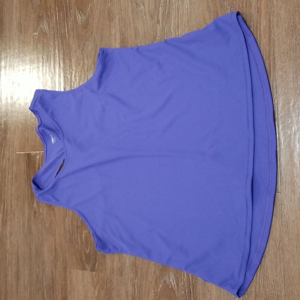 (L) Sendara Designed in NYC Solid Color Racerback Tank Top Activewear Gym